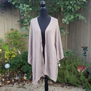 NWT Nordstrom 14th & Union Tan Cream Blazer Jacket Cinder Cardigan 0X/1X PLUS